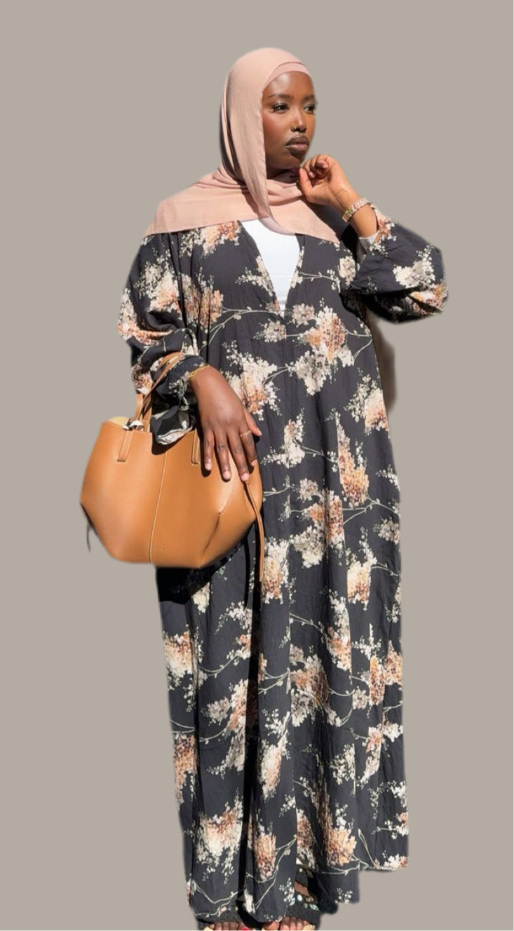 Twilight bloom abaya