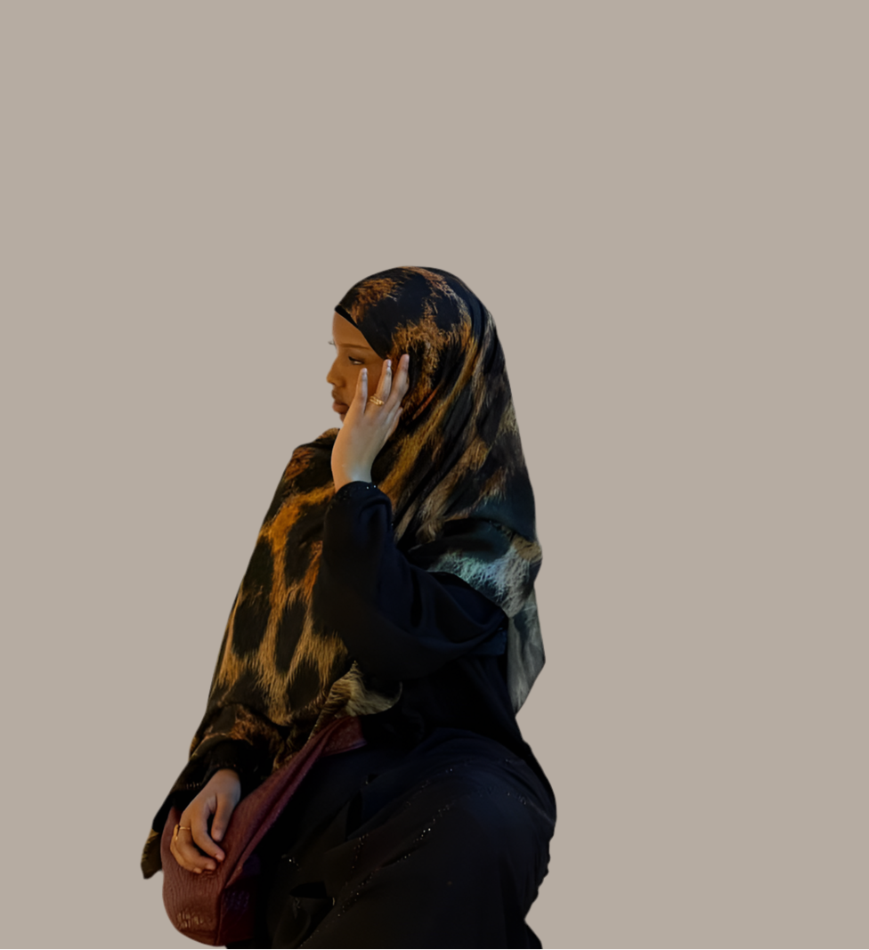 Printed hijab (Golden panther)