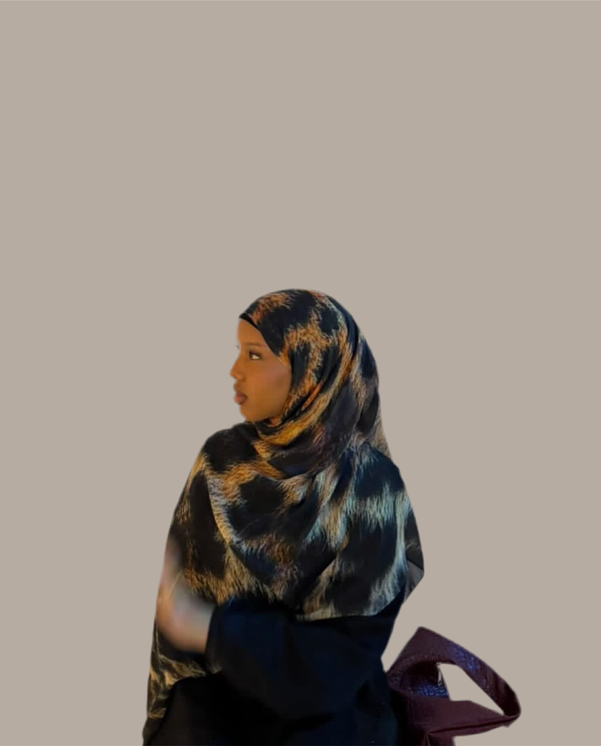 Printed hijab (Golden panther)