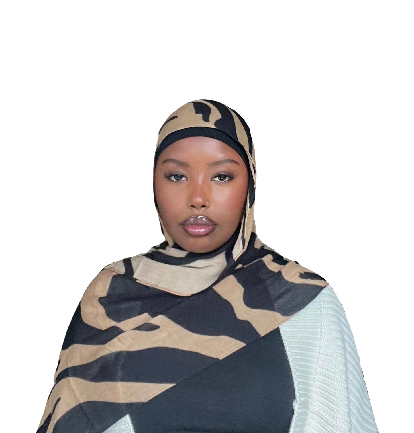 Printed hijab (Desert stripes)