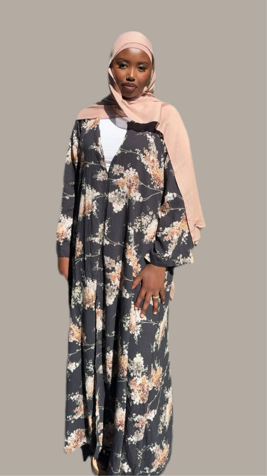 Twilight bloom abaya