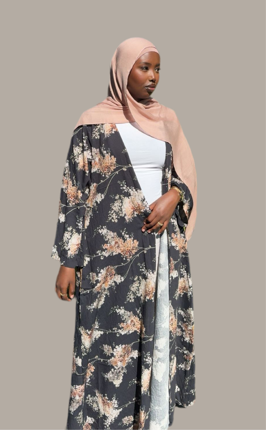 Twilight bloom abaya