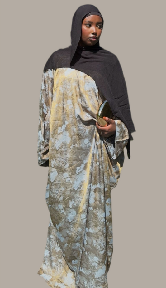 Blue gild abaya