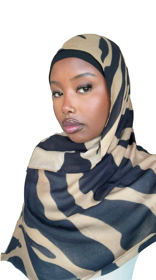 Printed hijab (Desert stripes)