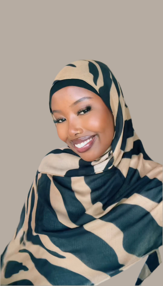 Printed hijab (Desert stripes)