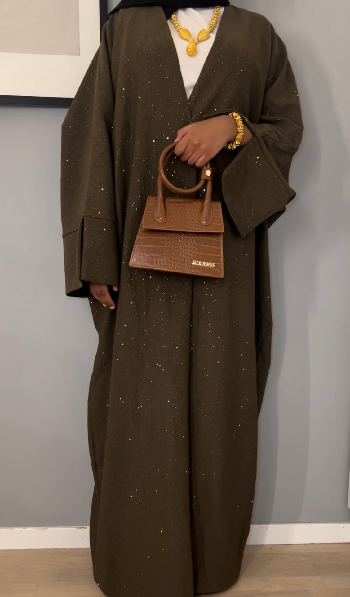 Stardust Abaya (Brown)